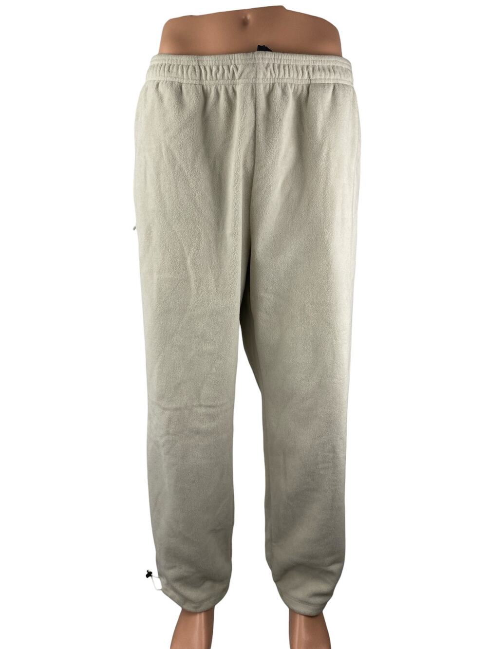 GAP Beige Fleece High Rise Athletic Track Joggers Trousers Sweat Pants Size XL